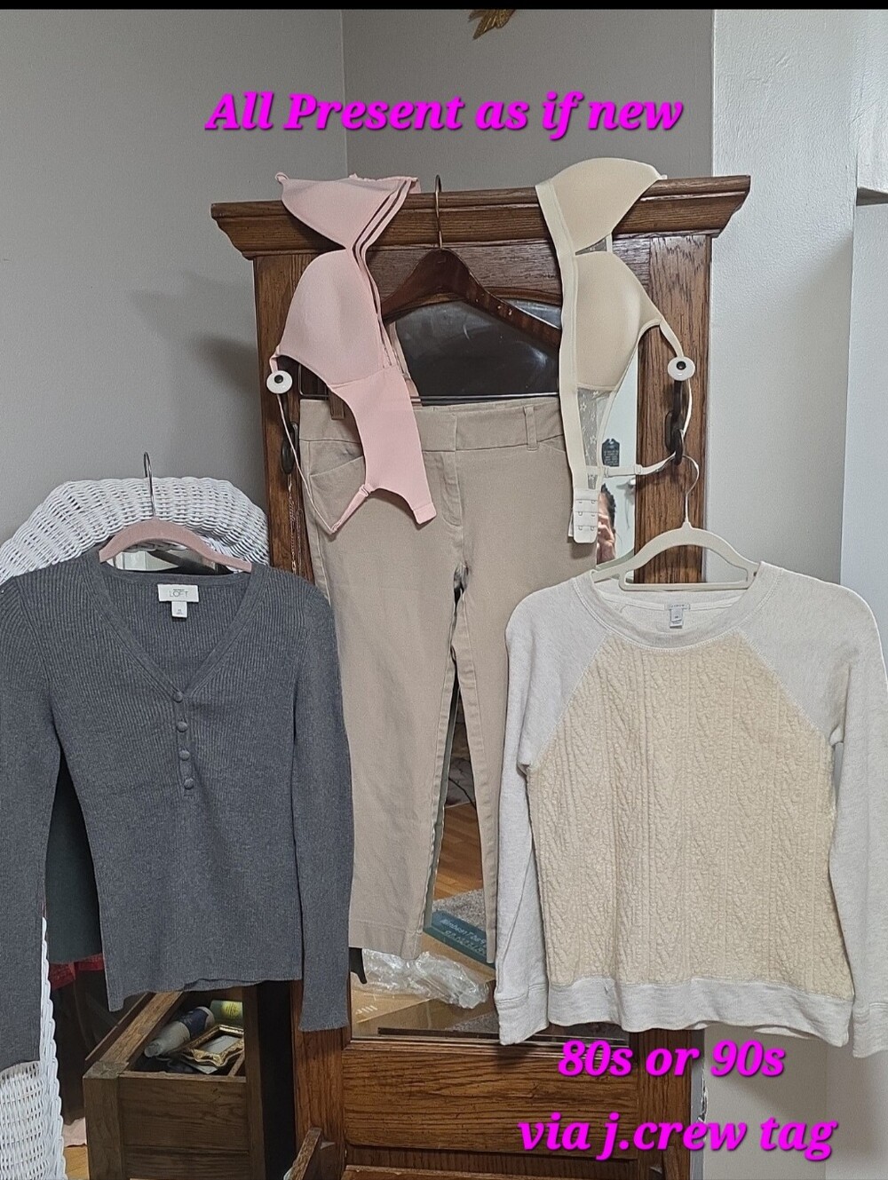 5 Classic  Like New Older Preppy Pieces 3 Stretch 2 Unworn Vintage 80s 90s Rare